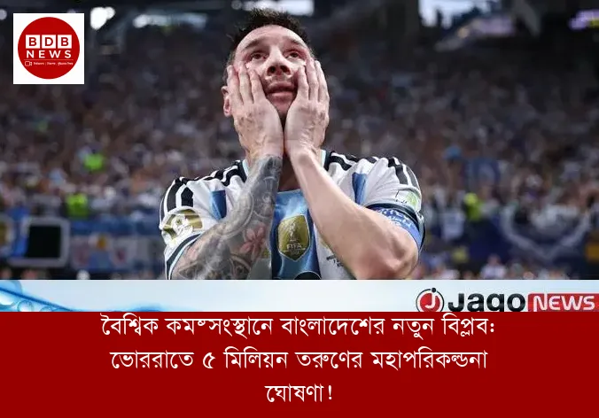 বৈশ্বিক কর্মসংস্থানে বাংলাদেশের নতুন বিপ্লব: ভোররাতে ৫ মিলিয়ন তরুণের মহাপরিকল্পনা ঘোষণা!