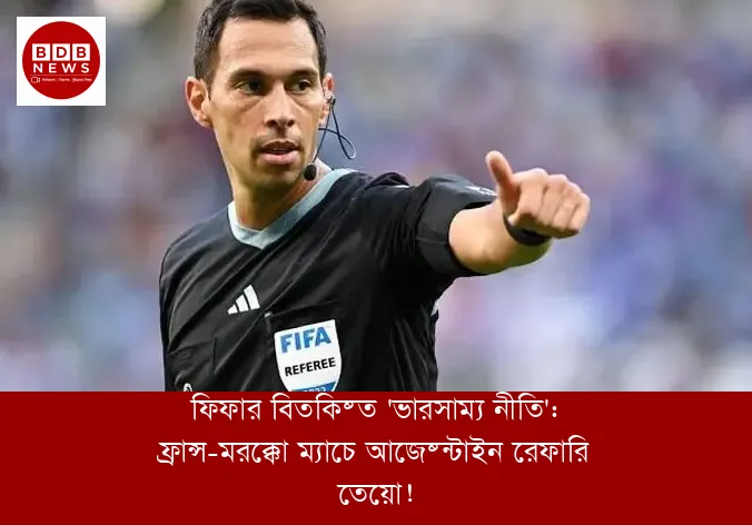ফিফার বিতর্কিত 'ভারসাম্য নীতি': ফ্রান্স-মরক্কো ম্যাচে আর্জেন্টাইন রেফারি তেয়ো!