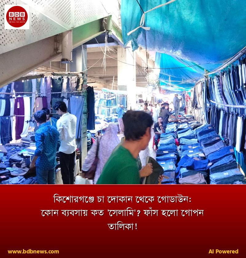 কিশোরগঞ্জে চা দোকান থেকে গোডাউন: কোন ব্যবসায় কত 'সেলামি'? ফাঁস হলো গোপন তালিকা!