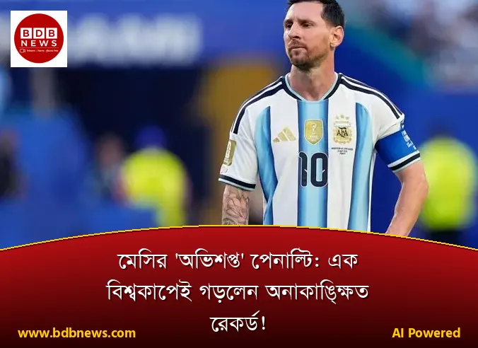 মেসির 'অভিশপ্ত' পেনাল্টি: এক বিশ্বকাপেই গড়লেন অনাকাঙ্ক্ষিত রেকর্ড!