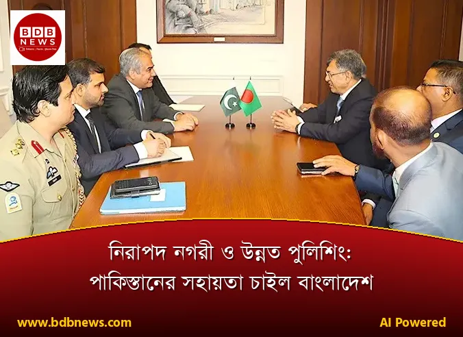 নিরাপদ নগরী ও উন্নত পুলিশিং: পাকিস্তানের সহায়তা চাইল বাংলাদেশ