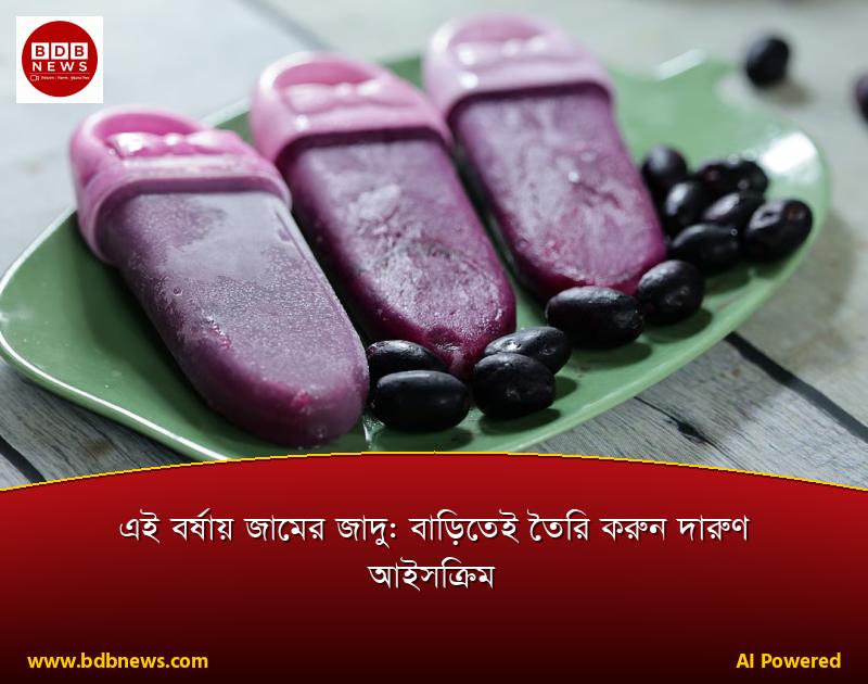 এই বর্ষায় জামের জাদু: বাড়িতেই তৈরি করুন দারুণ আইসক্রিম